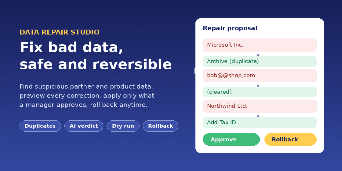 AI Data Repair Studio banner